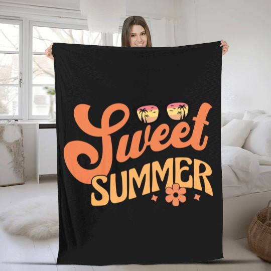 Sweet summer Fleece Blankets