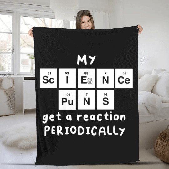 Science Puns Fleece Blankets