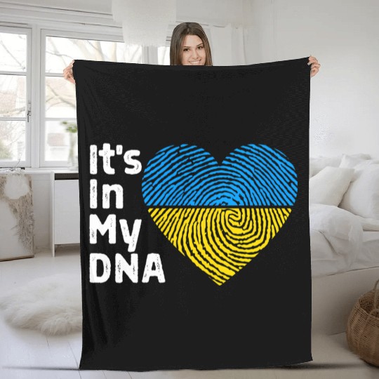 It'S In My Dna Ukraine I Stand With Ukraine Fleece Blankets
