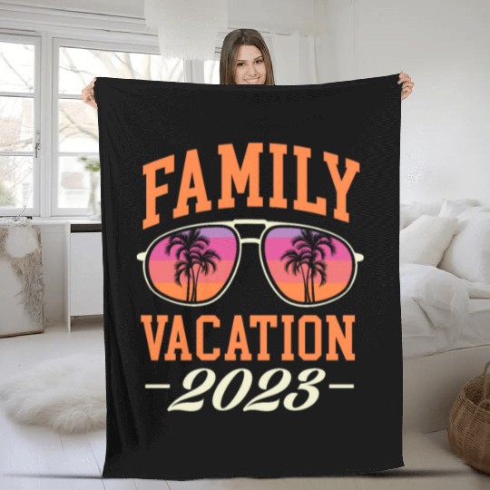 Family Vacation 2023 Fleece Blankets