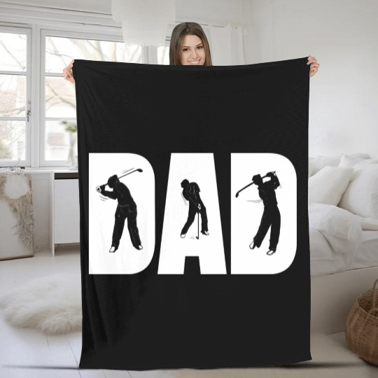Golf Dad Cool Fathers Day For Golfing Father Fleece Blankets