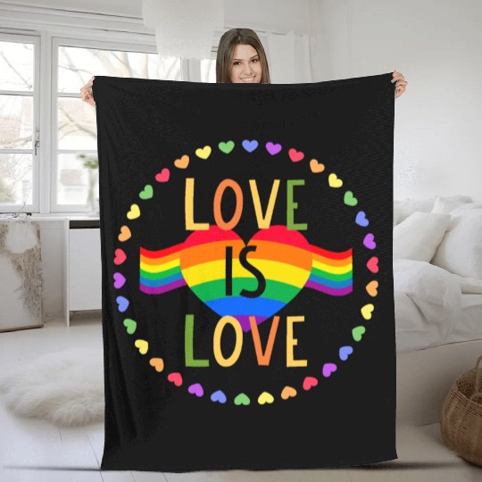 Love is Love - Pride Design - LGBT Fleece Blankets