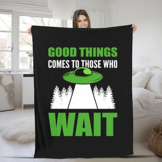 Those Who Wait Hopeful Person Gift Fleece Blankets