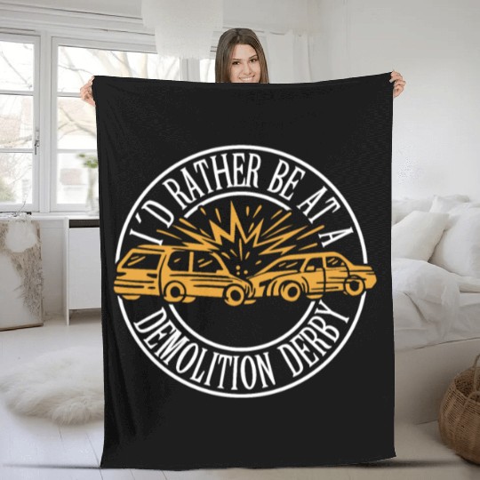 Demo Derby Demolition Derby Demolition Derby Lover Fleece Blankets