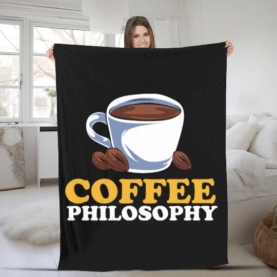 Coffee Philosophy Teacher Poetry Science Coffee Fleece Blankets