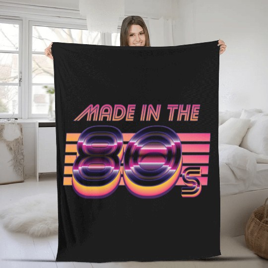 Retrowave Made In The 80s Fleece Blankets