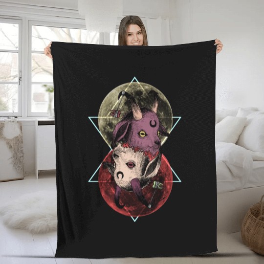 As Above So Below Goat Fleece Blankets
