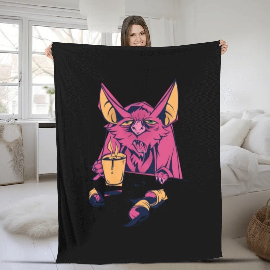 coffee bat Fleece Blankets