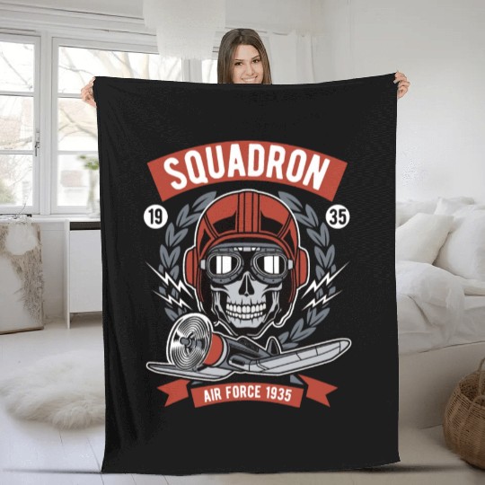 Squadron air force Fleece Blankets