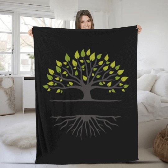 Family Reunion,, Family Reunion Tree, tree logo Fleece Blankets