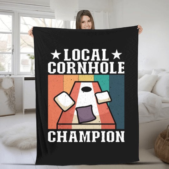 Local Cornhole Champion Bean Bag Lover Fleece Blankets