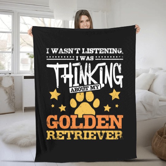 I was thinking about my golden retriever Fleece Blankets