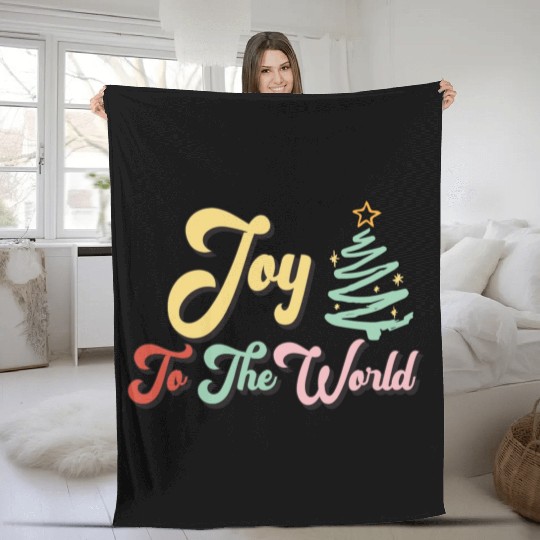 Joy to the world nostalgia trending Fleece Blankets