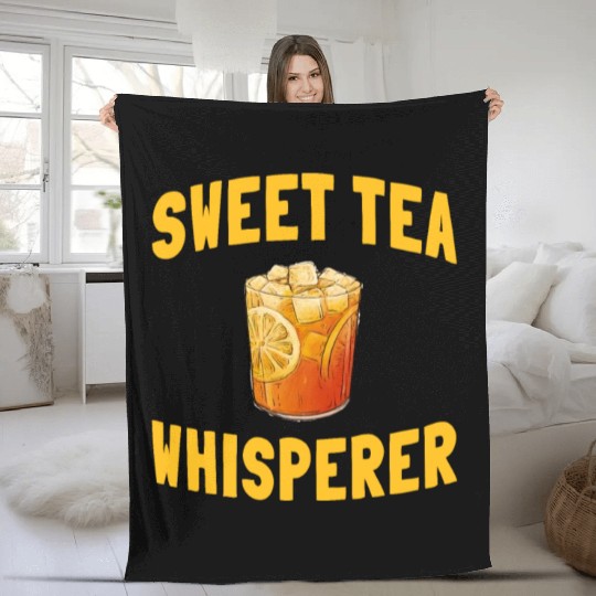 Funny Sweet Tea Whisperer Outfit Fleece Blankets