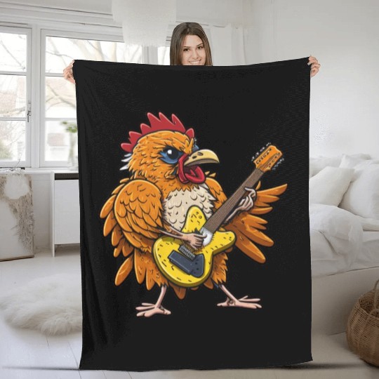 Groovy Cheese: Strumming to Cheesy Melodies Fleece Blankets