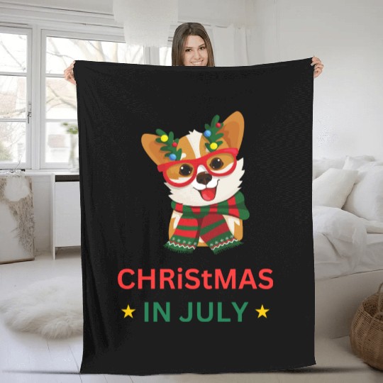 Christmas In July Fleece Blankets