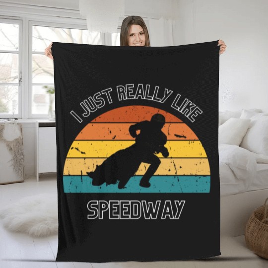 I JUST REALLY LIKE SPEEDWAY Fleece Blankets
