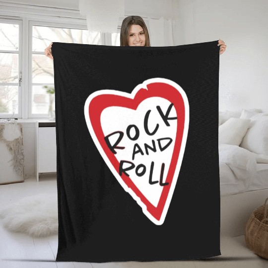 Rock and roll Lover Fleece Blankets