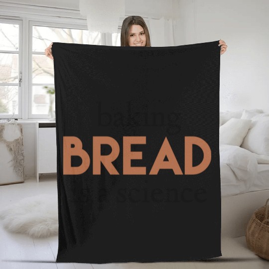 Baking bread is a science vintage hippie music Fleece Blankets