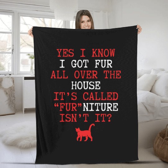 I got fur all over the house nostalgia cool Fleece Blankets