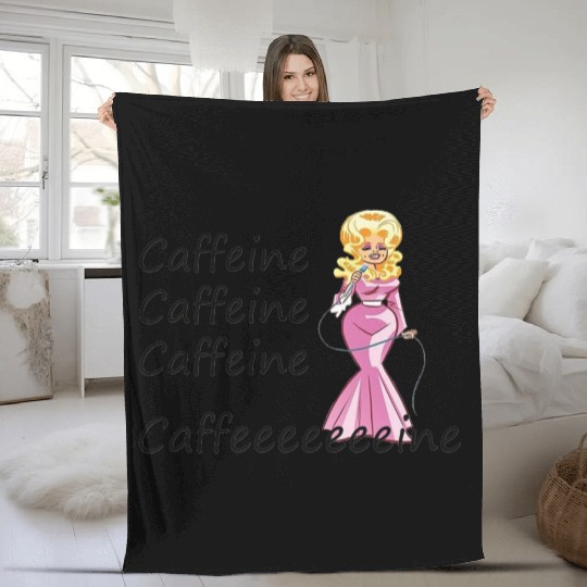 Dolly Parton fan; coffee drinker; caffeine Fleece Blankets