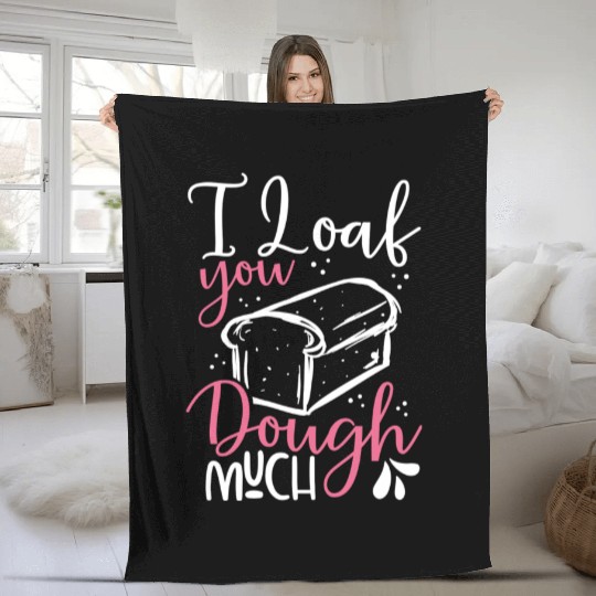 I love you bread dough cool boy Fleece Blankets