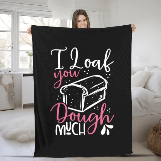 I love you bread dough cool boy Fleece Blankets