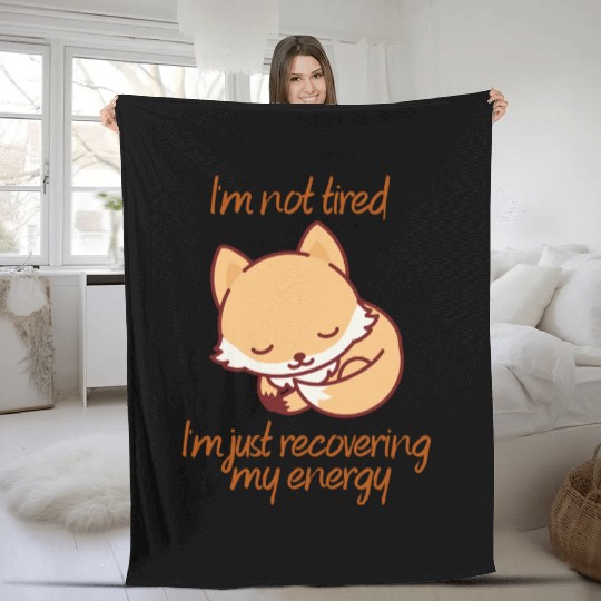 Tired Fox Fleece Blankets