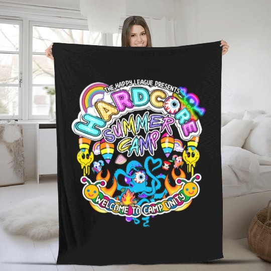 Hardcore Summer Camp Fleece Blankets