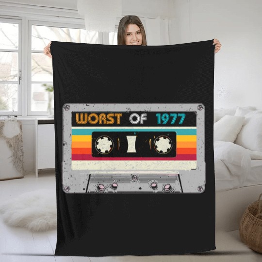 Worst Of 1977 43th Cassette Tape Fleece Blankets