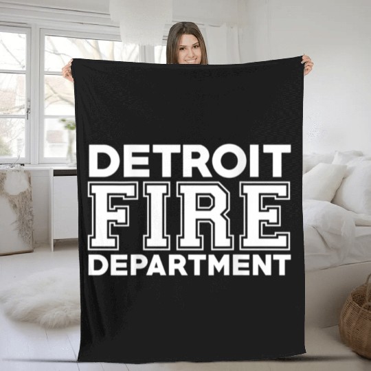 Detroit Michigan Fire Rescue Department Fleece Blankets