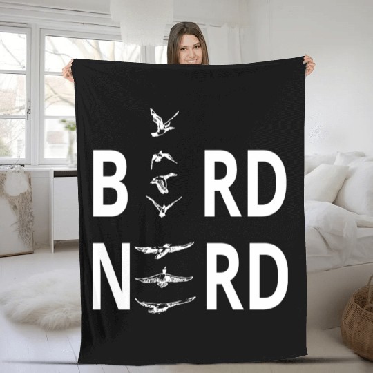 Bird Nerd For Birders Fleece Blankets