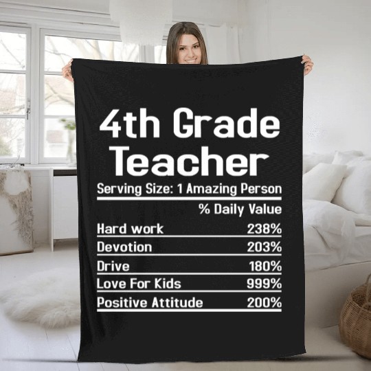 4th Grade Teacher Fleece Blankets