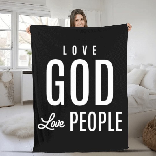 Spread Love, Embrace Faith - Love God Love People Fleece Blankets