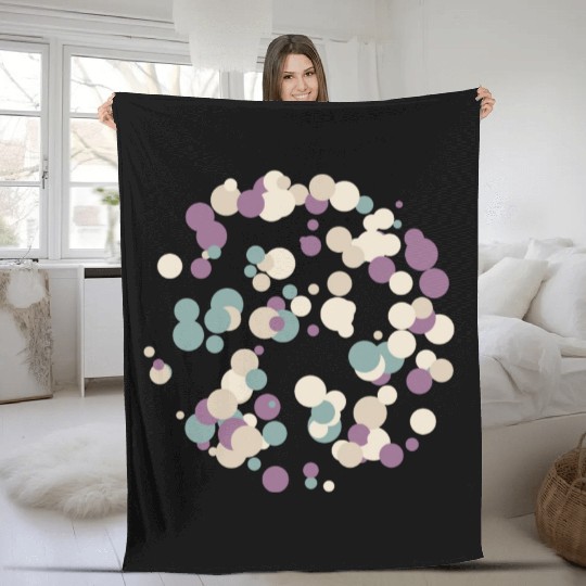 abstract circles pattern Fleece Blankets