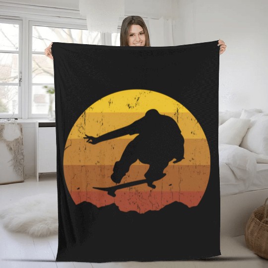 aters Having Fun Sunset ateboardn aters Fleece Blankets