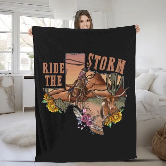 Ride The Storm Fleece Blankets