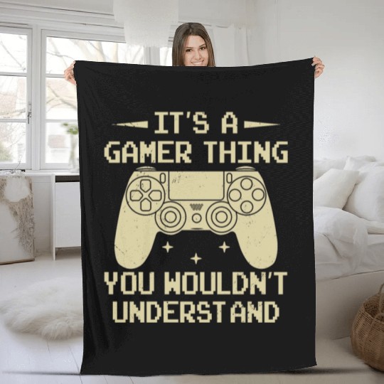 Game Console Gamer Video Game PC Gaming Controller Fleece Blankets