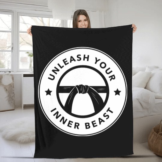 Martial Arts Unleash your inner beast Fleece Blankets