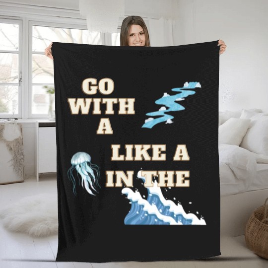 Embracing the Jellyfish Mentality Fleece Blankets