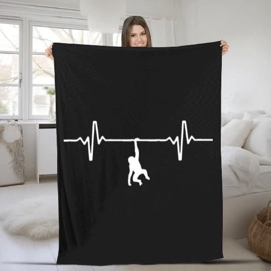Heart beat Monkey Fleece Blankets for Nurses and Doctors