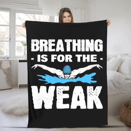 Breathing Is For The Weak Lifeguard Fleece Blankets