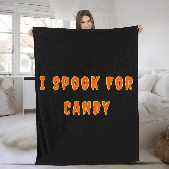 I Spook For Candy nostalgia Fleece Blankets
