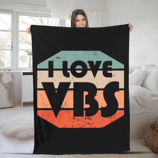 I Love VBS Summer Camp Vacation Bible School Crew Fleece Blankets