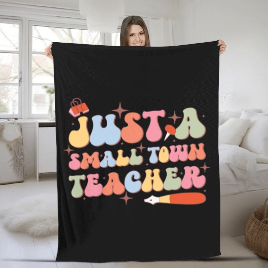 Just A Small Town Teacher, Back To School Fleece Blankets
