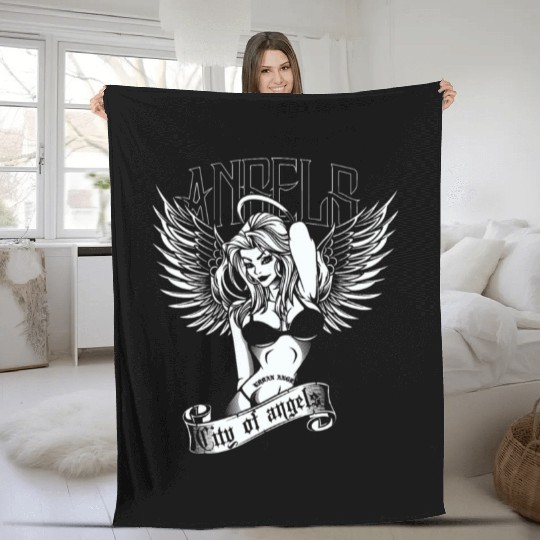 Angels - City of Angels collection Fleece Blankets