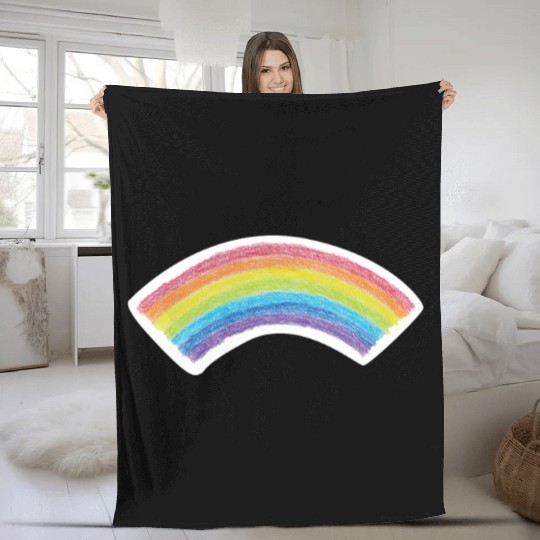 Rainbow Drawing Lgbtq Gay Fleece Blankets