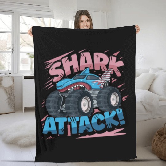 Monster Truck Shark Attack Week 2023 Fleece Blankets