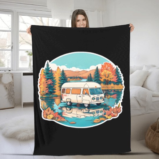A Camper Van Fleece Blankets