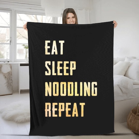 Flathead Fish Eat Sleep Noodling Repeat Catfish Fleece Blankets